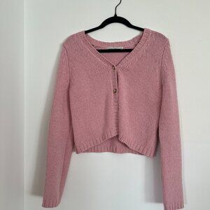 Abercrombie Women's Textural Cardigan in Pink Size Small